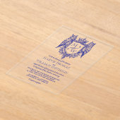 Faire-part de mariage à monogramme royal Owl Crest (Poser)