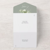 Faire-part de mariage à monogramme script floral v (Dehors)
