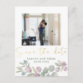 Faire-part de mariage à motif aquarelle d'eucalypt (Devant)