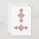 Faire-part de mariage à motif berbère marocain (Dos)