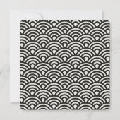 Faire-part de mariage à motif carré noir + blanc (Dos)