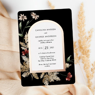 Faire-part de mariage à motif de jardin de Sedona 