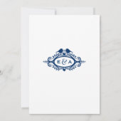 Faire-part de mariage à motif de vigne avec oiseau (Dos)