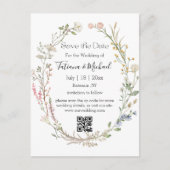 faire-part de mariage à motif floral aquarelle ave (Devant)