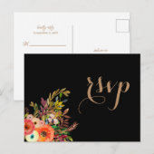 Faire-part de mariage à motif floral aquarelle cla (Devant / Derrière)