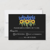 Faire-part de mariage à motif floral rustique et b (Dos)