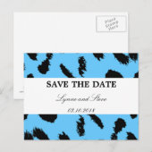 Faire-part de mariage à motif léopard (Devant / Derrière)