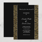 Faire-part de mariage à motif léopard (Devant / Derrière)