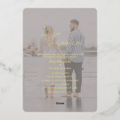 Faire-part de mariage à motif monogrammé en feuill (Verso)