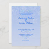 Faire-part de mariage à neige (Devant / Derrière)