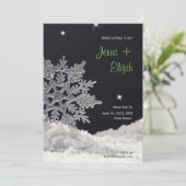 Faire-part de mariage à neige (Debout devant)