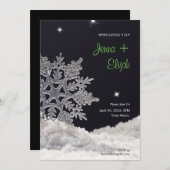 Faire-part de mariage à neige (Devant / Derrière)