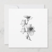 Faire-part de mariage à orchidée blanche (Dos)