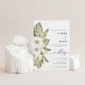 Faire-part de mariage à orchidée blanche