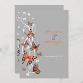 Faire-part de mariage à papillon (Devant / Derrière)