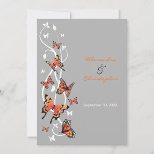 Faire-part de mariage à papillon