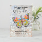 Faire-part de mariage à papillon de printemps (Debout devant)