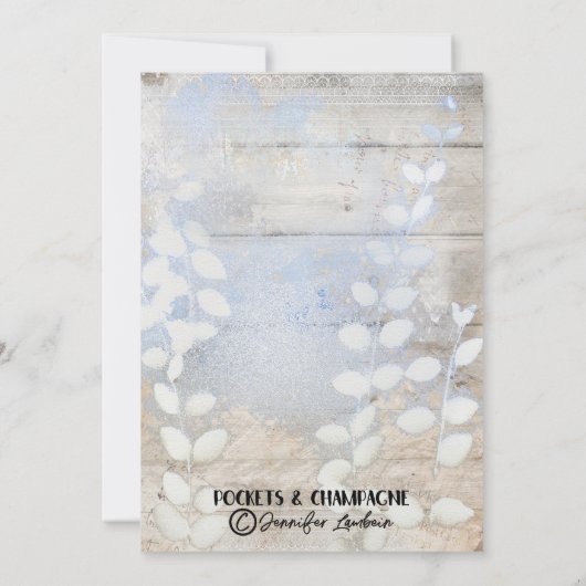 Faire-part de mariage à papillon de printemps (Dos)