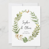 Faire-part de mariage à papillon romantique (Devant)