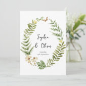 Faire-part de mariage à papillon romantique (Debout devant)