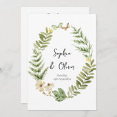 Faire-part de mariage à papillon romantique (Devant / Derrière)