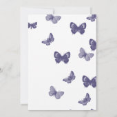 Faire-part de mariage à papillons mauves et blancs (Dos)