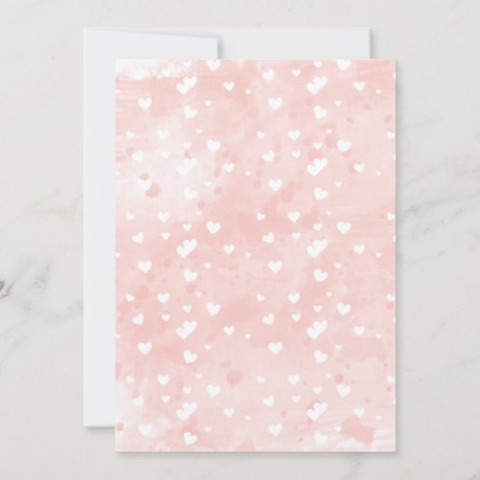 Faire-part de mariage à peindre à l'aquarelle rose (Dos)