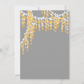 Faire-part de mariage à perles jaunes et grises (Dos)