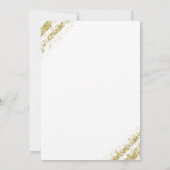 Faire-part de mariage à photo avec strass blanc et (Dos)