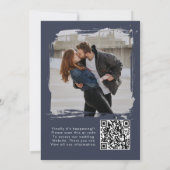 Faire-part de mariage à photo peinte moderne (Dos)