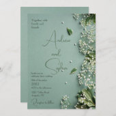 Faire-part de mariage à plat du souffle du bébé (Devant / Derrière)