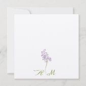 Faire-part de mariage à plat floral lilac minimali (Dos)