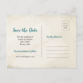 Faire-part de mariage à plumes de paon bohème (Dos)