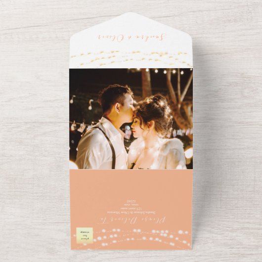 Faire-part de mariage à pointes avec voyants à cha (Dehors)