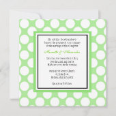 Faire-part de mariage à points Polka verts (Devant)