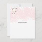 Faire-part de mariage à points roses et or (Dos)