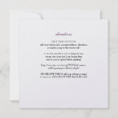 Faire-part de mariage à rayures diagonales Moderne (Dos)