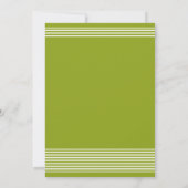 Faire-part de mariage à rayures vertes et blanches (Dos)