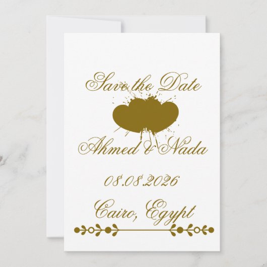 Faire-part de mariage à save the date avec dentell (Devant)