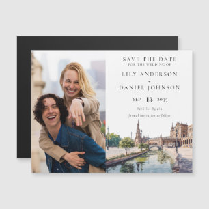 Faire-part de mariage à Séville avec photo