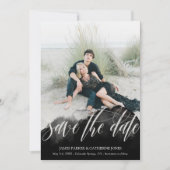 Faire-part de mariage à superposition en gaze noir (Devant)