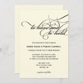 faire-part de mariage | À Tenir - Ivoire (Devant / Derrière)