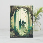 faire-part de mariage à thème (Debout devant)