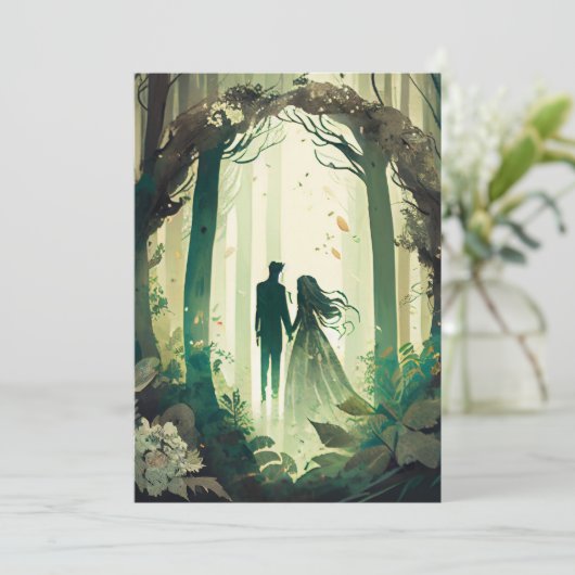 faire-part de mariage à thème (Debout devant)