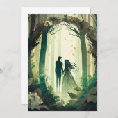 faire-part de mariage à thème (Devant / Derrière)