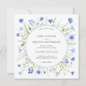 Faire-part de mariage à thème bleu pâle (Devant)
