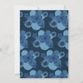 Faire-part de mariage à thème bleu tropical de la  (Dos)