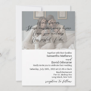 Faire-part de mariage à thème Café