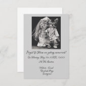 Faire-part de mariage à thème chat le plus mignon  (Devant / Derrière)