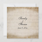 Faire-part de mariage à thème de la musique de feu (Dos)